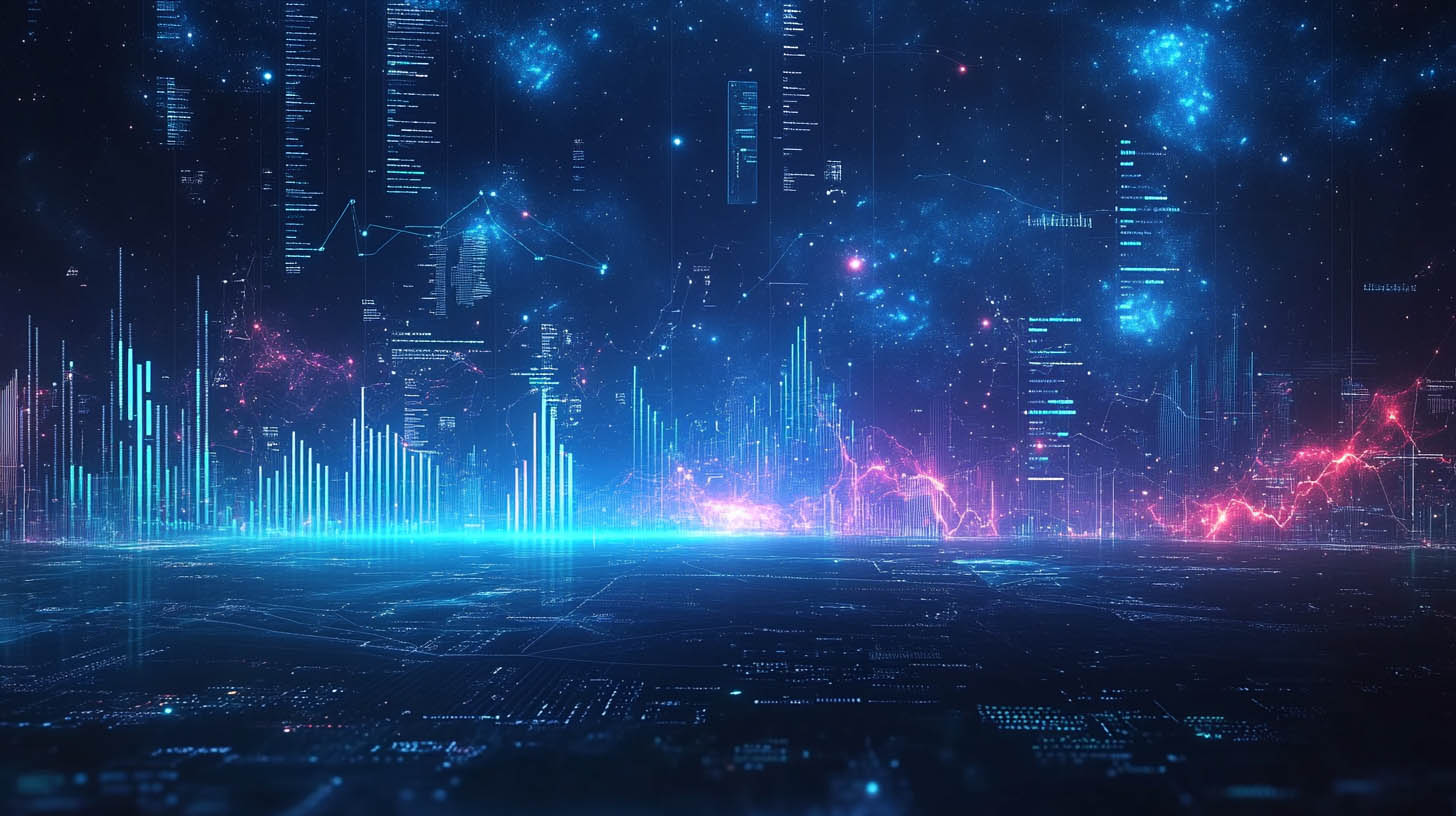 AI-genererad bild på en digital graf